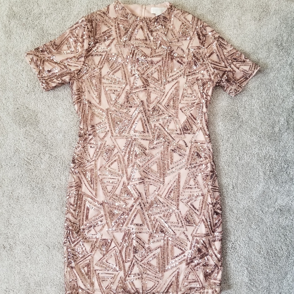 Glitter, Rose Gold Dress
